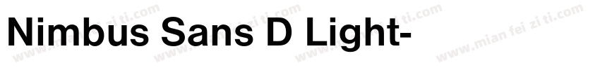 Nimbus Sans D Light字体转换